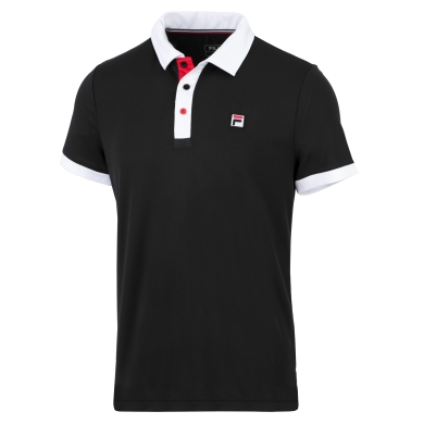 Fila Polo tenisowe Markus (100% poliester) czarny/biały mężczyźni