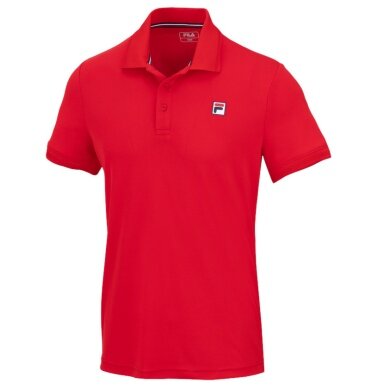 Fila Tennis Polo Hermano (100% rec. poliester, klasyczny wygląd) czerwony mężczyźni