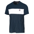 Fila Koszulka tenisowa Mauri Stripes peacoatblau/white Mężczyźni