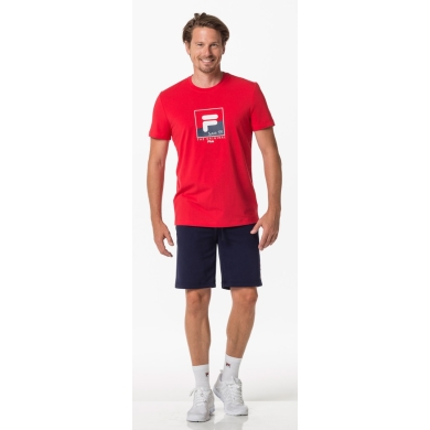 Fila T-shirt Sandro (przyjemny komfort noszenia) czerwony mężczyźni