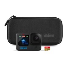 Kamera GoPro HERO12 - doświadcz niesamowitej jakości obrazu, w tym karta SanDisk microSD o pojemności 64 GB + torba transportowa - czarna