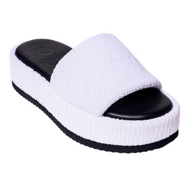 Hebe Athens Sandale Puffy Ibiza Flatform Slide biała Damen