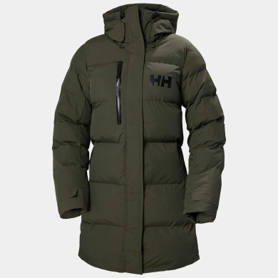 Helly Hansen zimowy płaszcz Adore Puffy Parka (bardzo ciepły, izolacja High Loft) ciemnozielony Damski