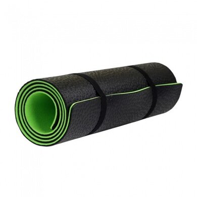 HMS Fitness YM06 Mata fitness/joga Premium zielona/czarna 180x60x0,8cm