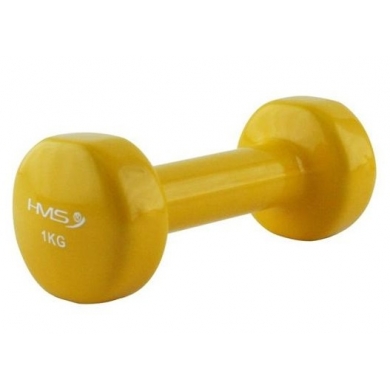 HMS Fitness Hantla 17023 (Żeliwna z powłoką winylową) 1kg żółta - 1 sztuka