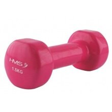 HMS Fitness 17023 Hantla z żeliwa z powłoką winylową 1,5 kg różowa - 1 sztuka