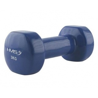 HMS Fitness Hantla 17023 (Żeliwna, Powłoka winylowa) 3kg niebieska - 1 sztuka