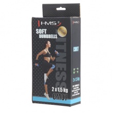 HMS Fitness CM07 miękkie hantle (2x1,5kg) czarne/zielone