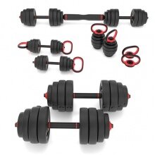 HMS Fitness SGX140 (3 części) Pro Set 6-w-1 z ciężarami 40kg