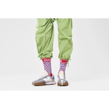 Happy Socks Skarpetki dzienne Crew Elton John w paski czerwone - 1 para