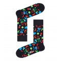 Happy Socks Skarpetki Dzienna Crew Barbeque (BBQ) czarne - 1 para