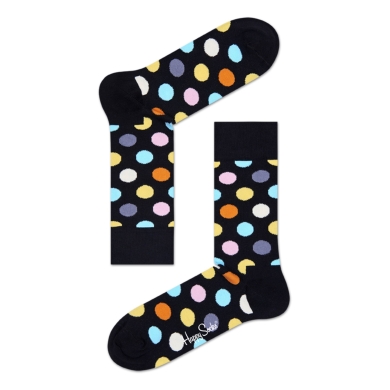 Happy Socks Skarpetki dzienne Crew Big Dot czarne - 1 para