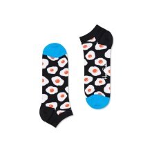 Happy Socks Skarpetki Dzienna Sneaker Low Sunny Side Up (Jajko sadzone) czarne - 1 para