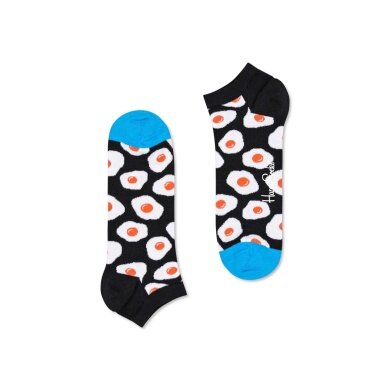 Happy Socks Skarpetki Dzienna Sneaker Low Sunny Side Up (Jajko sadzone) czarne - 1 para