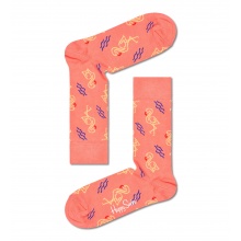 Skarpetki Happy Socks Tagessocke Crew Flamingo koralowy - 1 para