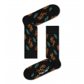 Skarpetki Happy Socks Tagessocke Crew Flamingo czarne - 1 para