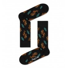 Skarpetki Happy Socks Tagessocke Crew Flamingo czarne - 1 para