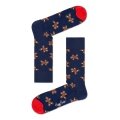 Happy Socks Skarpetki dzienne Crew Piernik (Lebkuchen) granatowo/czerwone - 1 para