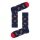 Happy Socks Skarpetki dzienne Crew Piernik (Lebkuchen) granatowo/czerwone - 1 para