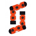 Happy Socks Skarpetki dzienne Crew Halloween Smiley pomarańczowe 1 para