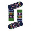 Happy Socks Skarpetki dzienne Crew Happy Holiday Pies zielony/niebieski - 1 para