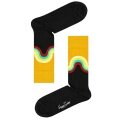 Happy Socks Skarpetki dzienne Crew Jumbo Wave czarne/żółte - 1 para