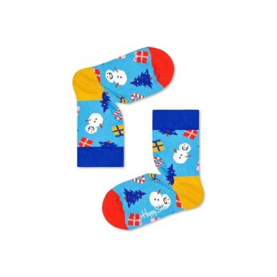 Happy Socks Skarpetki dzienne Crew Kids Bring it on Skarpetka niebieska Dzieci - 1 Para