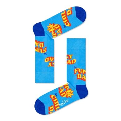 Skarpetki Happy Socks Tagessocke Crew Numer Jeden Tata jasnoniebieskie - 1 para