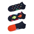 Happy Socks Skarpetki Dzienna Sneaker Low (Lód/Flamingo) granatowy - 3 pary