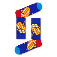 Happy Socks Skarpetki dzienne Crew Rolling Stones Tumbling Stripes niebieskie 1szt