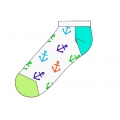 Skarpetki Happy Socks Tagessocke Sneaker Big Anchor (Kotwica) białe - 1 para