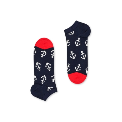 Happy Socks Skarpetki Dzienna Sneaker Low Big Anchor (Kotwica) granatowy - 1 Para