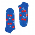 Happy Socks Skarpetki dzienne Sneaker Wiśnia (Czereśnia) niebieskie - 1 para