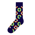 Skarpetki Happy Socks Tagessocke Crew Big Life Buyo (Ringuł ratunkowy) granatowe - 1 para