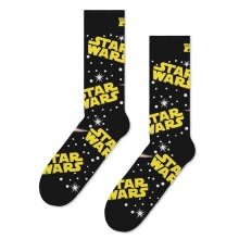 Happy Socks Skarpetki dzienne Crew Star Wars czarne/żółte - 1 para