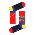 Happy Socks Skarpetki Dzienna Crew Najsilniejszy Tata na Świecie czerwono/żółte - 1 Para