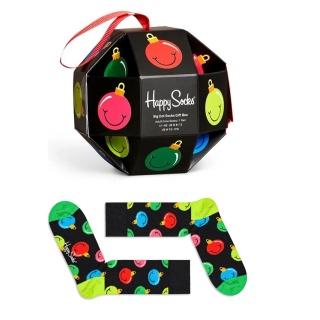 Happy Socks Skarpetki codzienne Crew Bauble Gift Box czarny <b>Opakowanie prezentowe </b> - 1 Para