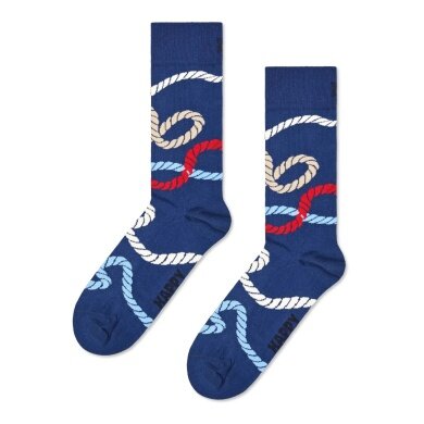 Happy Socks Skarpetki dzienne Crew Rope (Sznur) granatowe - 1 para