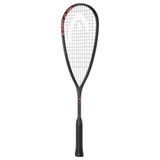 Head Rakieta Squash Speed 135 SB (Slimbody) 135g/z ciężarem na rękojeści 2023 czarna - naciągnięta -