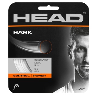 Head Sznur tenisowy Hawk (Trwałość+Moc) biały 12m Zestaw