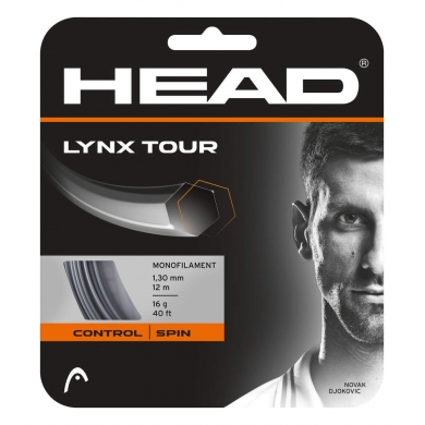 Head Sznur tenisowy Lynx Tour (Kontrola+Spin) szary 12m Zestaw