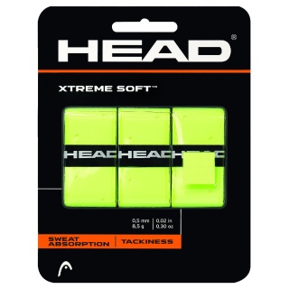 Head Overgrip Xtreme Soft 0.5mm (Uniwersalny/gładki/perforowany/chropowaty) żółty 3 szt.