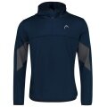 Head Bluza z kapturem Hoodie Club Tech Half-Zip granatowa męska