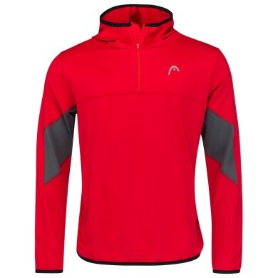 Head Bluza z kapturem Hoodie Club Tech Half-Zip czerwona męska