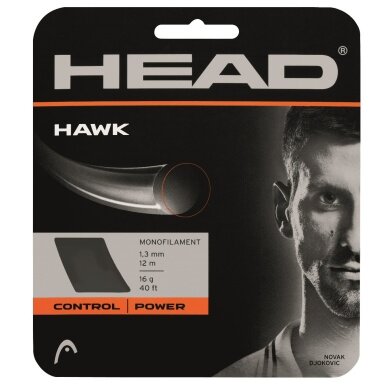 Head Sznur tenisowy Hawk (Trwałość+Moc) czarny 12m Zestaw