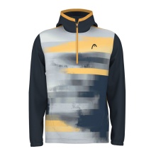 Head Bluza z kapturem Topspin Hoodie 2024 (100% poliester) granatowo/szara/żółta męska