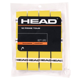 Head Overgrip Prime Tour 0.6 mm (Komfort, Przyczepność) żółty 12 sztuk w opakowaniu