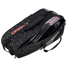 Head Torba na rakiety tenisowe Team Racquet Bag L (Torba na rakiety, 2 główne komory) 2024 czarna/szara 9-rakietowa