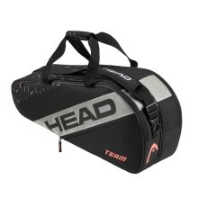 Head Torba na rakiety tenisowe Team Racquet Bag M (torba na rakiety, 2 główne komory) 2024 czarna/szara 6 sztuk