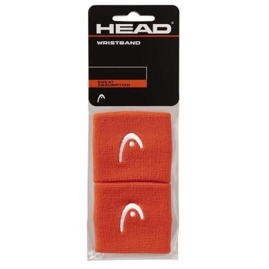 Head Opaska na nadgarstek Logo pomarańczowa - 2 sztuki